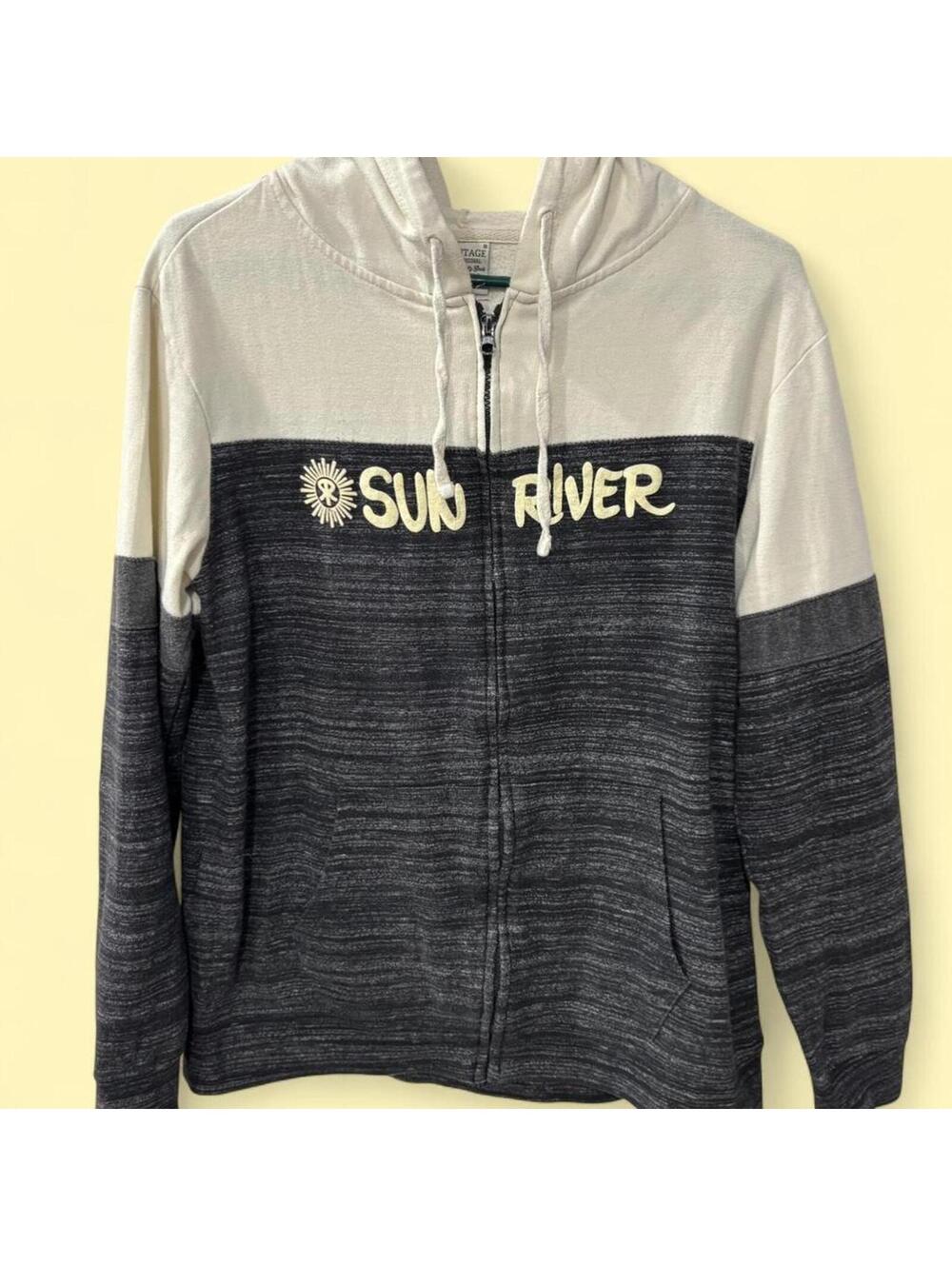 Sunriver Colorblock Zip Hoodie Size L